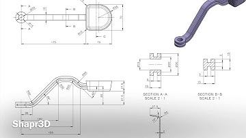 [How to Shapr3D] Sweep part drawing 77