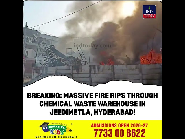 Hyderabad Jeedimetla Warehouse Fire: Chemical Blaze Chaos! 😱 #breakingnews