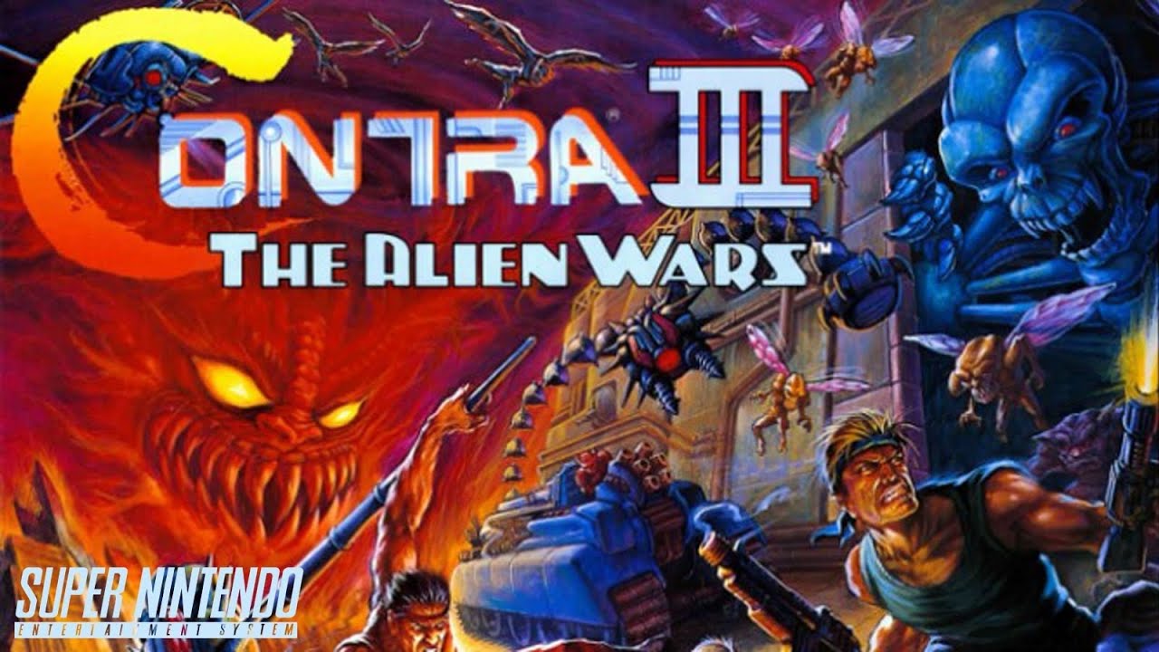 CONTRA III: THE ALIEN WARS (Super Nintendo) SEM TREINAR - ATÉ ZERAR 