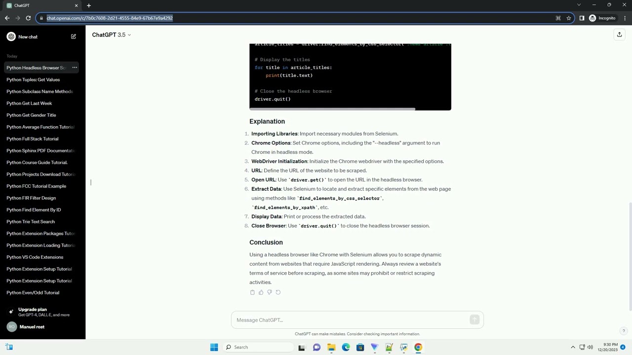 python headless browser scraping