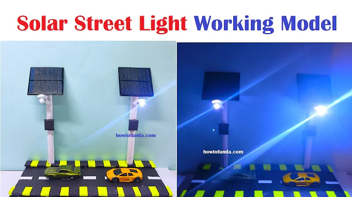 solar street light working model science project | diy | simple and easy | howtofunda
