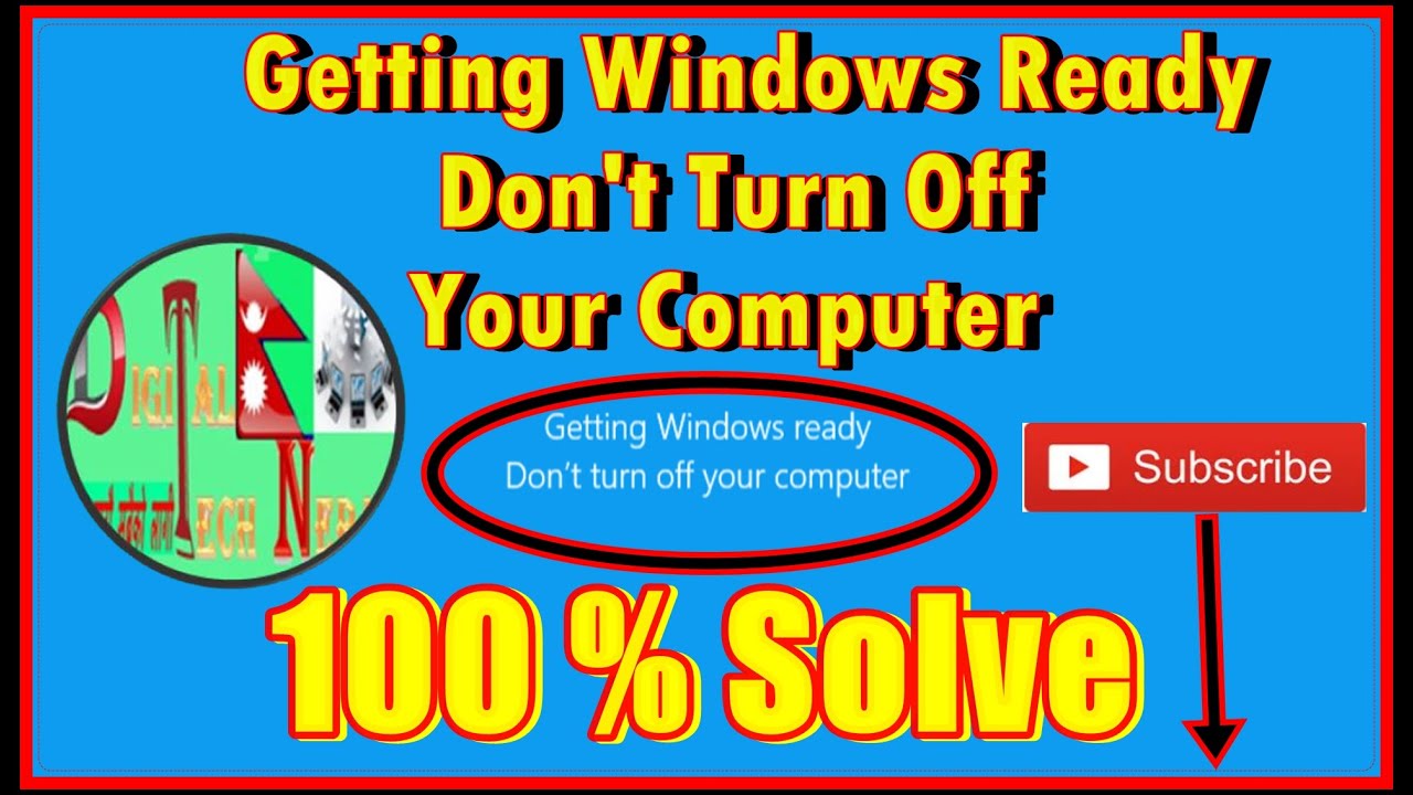 Getting Windows Ready Don't Turn Off Your Computer 100% Fixed - YouTube