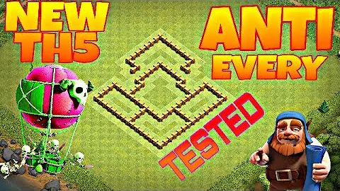 TOWN HALL 5 BEST HYBRID BASE LAYOUT (COC TH5 BASE)|vT GaMinG