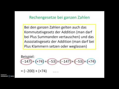 Rechengesetze in Z (Heimunterricht 5d)