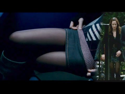 Emily Blunt great legs in a miniskirt, black pantyhose and boots.  The Adjustment Bureau (2011)