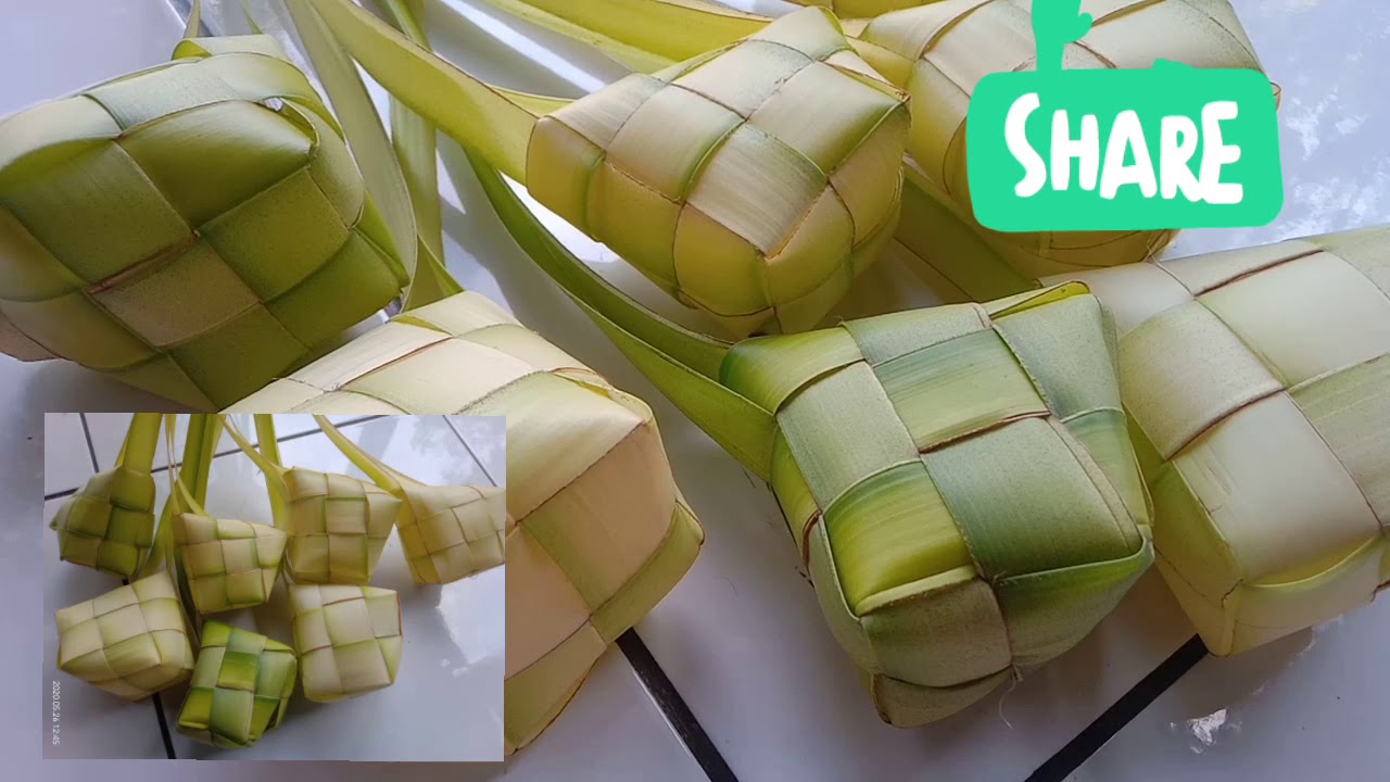 CARA MEMBUAT KETUPAT DARI JANUR KUNING YouTube