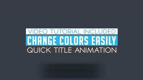 After Effects projects - 65 Minimal Title Animations