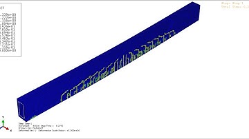 Nonlinear FE simulation of 4 point bending test of a concrete beam