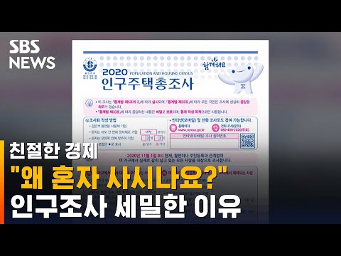   초혼 언제 인구조사가 세밀한 이유 SBS 친절한 경제