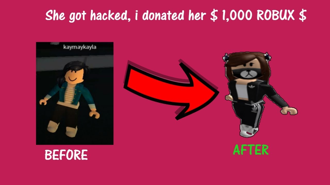 Rich Noob Donating Robux She Got Her Account Hacked - i donated robux