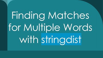Finding Matches for Multiple Words with stringdist