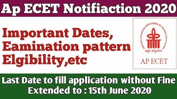 Ap ECET 2020 Notification Telugu  || Ap ecet 2020 how to apply || ap ecet 2020 || ap ecet exam fee