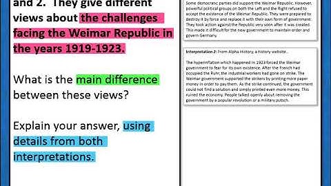 Comparing interpretations - 4 marks - Paper 3 - Question 3b