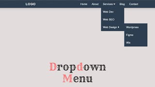 How To Make Drop Down Menu Using HTML And CSS | HTML Website Tutorials
