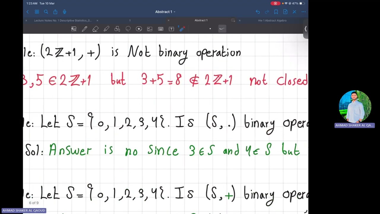 abstract 1 Binary operation lecture 3