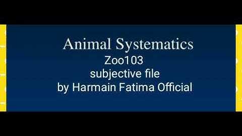 Zoo103 subjective file by Harmain Fatima Official 💯 correct