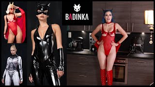 HALLOWEEN COSTUME Try On Haul by Badinka (Body, Catwoman PVC Catsuit, Robot Bodysuit)
