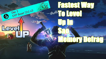 Fastest Way To Level Up In Sao Memory Defrag