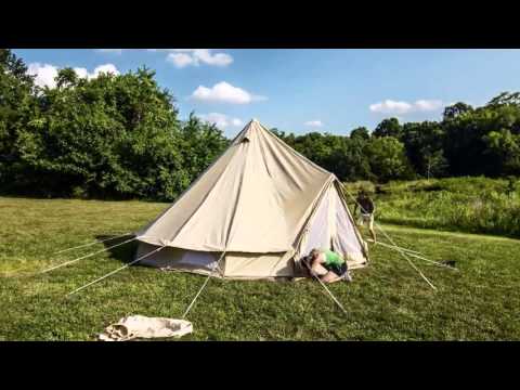 'How to pitch a Sibley Bell tent' video