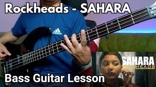 Rockheads - SAHARA Bass Guitar Lesson | Nepali Bass Guitar Lesson