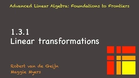 1.3.1 Linear transformations