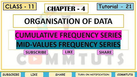 (21) CUMULATIVE FREQUENCY SERIES and MID-VALUES FREQUENCY SERIES {Ch.-4}