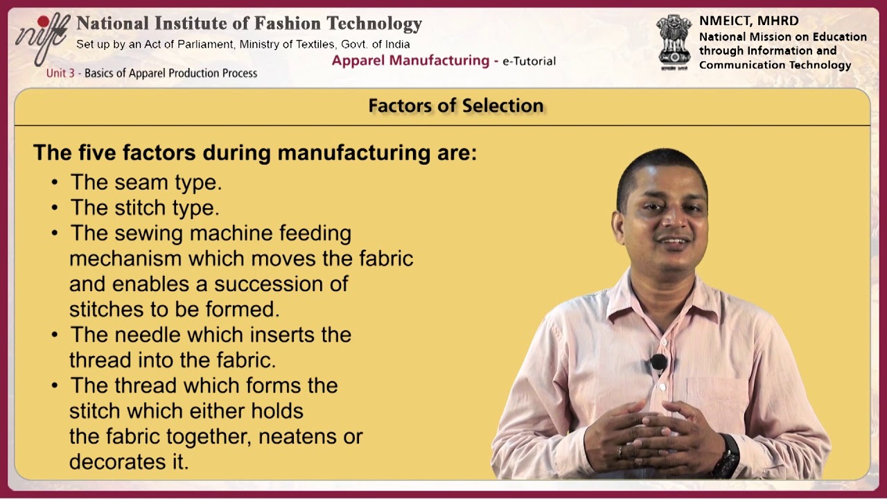 Basics of apparel production process