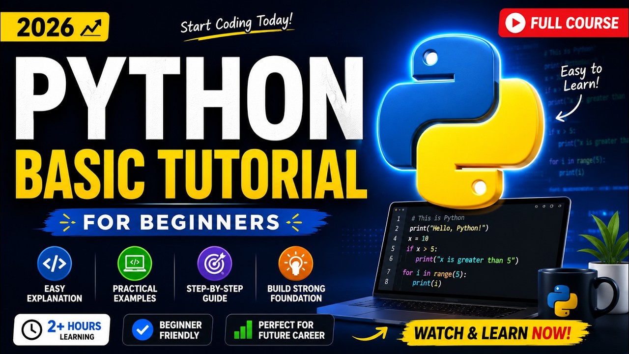 Python Tutorial for Beginners 🔥 | Start Coding Today (Full Course ...