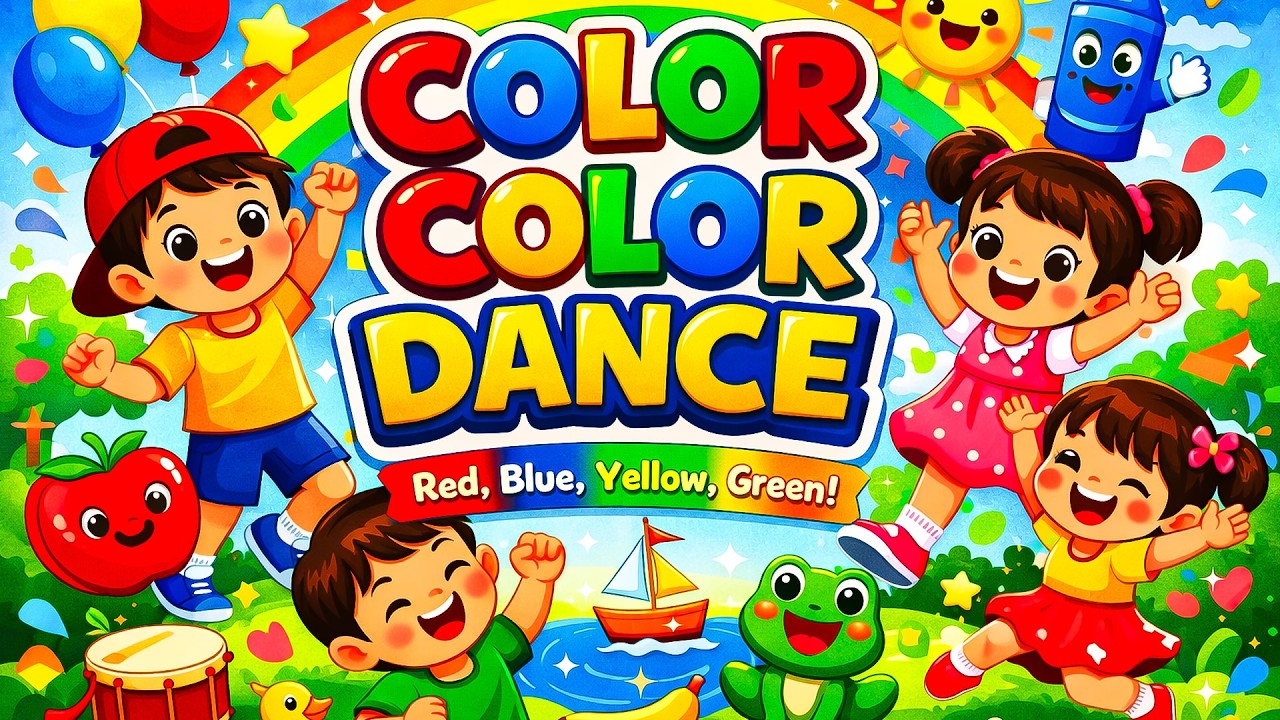 Color Dance Song 🌈 | Learn Colors for Kids | Fun Kids Music | Kids ...