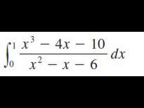 Integrate X 3 4x 10 X 2 X 6 From X 0 To 1 Youtube Integrate X 3 4x 10 X 2 X 6 From X 0 To 1 Youtube