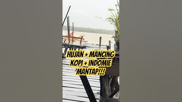 "Syahdunya Mancing Hujan-Hujan + Nikmatnya Mie & Kopi Panas ☔🎣” #fishing #mancingmania #mancing