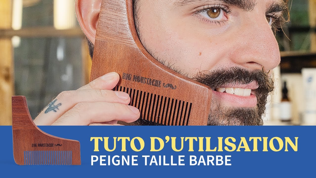 Peigne taille barbe en bois