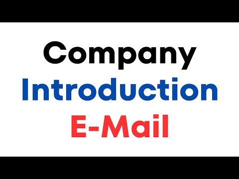 How to Write an Email l Email Writing in English l Email Sample l Company Introduction Mail