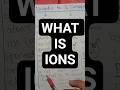 Ions defination in 1 min