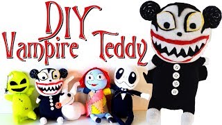 DIY Scary Vampire Teddy Sock Plushie with Free Pattern! The Nightmare Before Christmas Tutorial