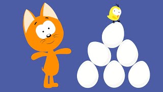 ЯЙЦА - Котёнок Котэ - Песенки мультики про животных для детей малышей