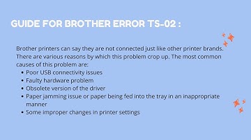 Brother Printer error ts 02 New Guide & Fix Brother error ts-02 By Brother Technical Expert.