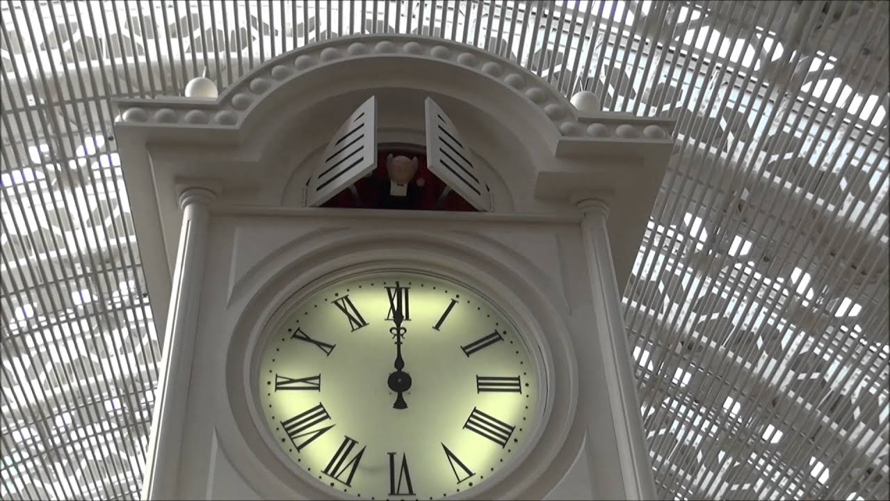 【二代目・改修前】須磨パティオ からくり時計「白い時計台」