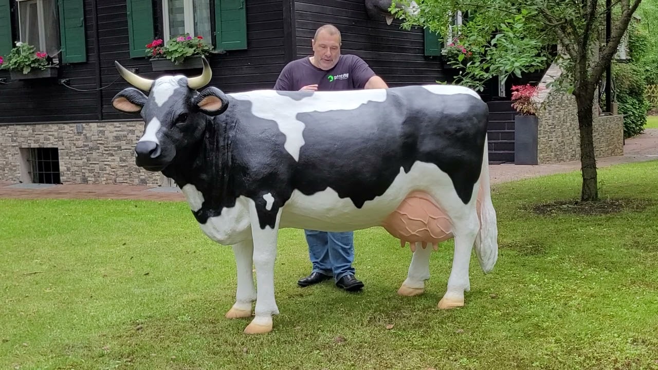 Kuh lebensgroß - coole Garten Deko hält jedem Wetter stand