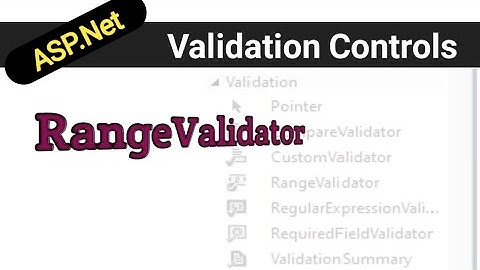 Asp.Net RangeValidator control in hindi