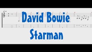 Video thumbnail of "David Bowie - Starman ［Bass Tab］"