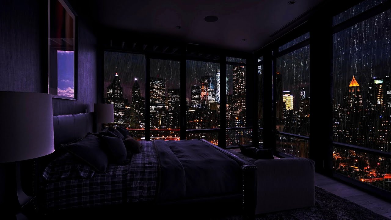 The Sound of Rain for Sleep - Sleeping in a Million Dollar Apartment in NY -  Rain Sleep ASMR