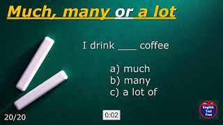 #quiz Much, many or a lot (20)