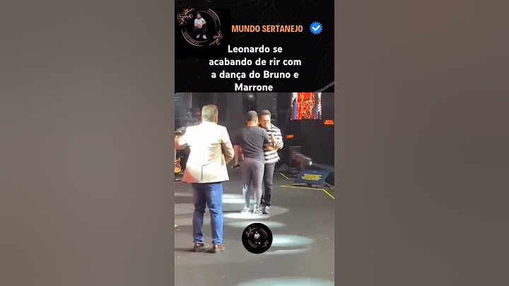 Leonardo se acabando de rir com a dança do Bruno e Marrone