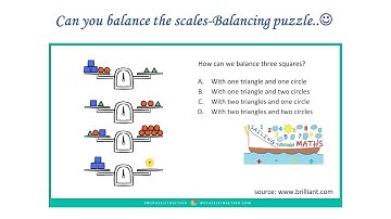 Can you balance the scales-Balancing puzzle...:)