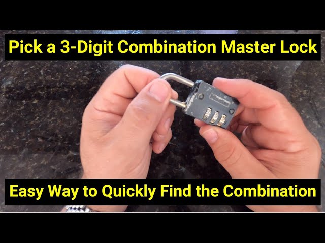 🔒Lock Picking ○ Decode a 3-Digit Combination Master Lock 