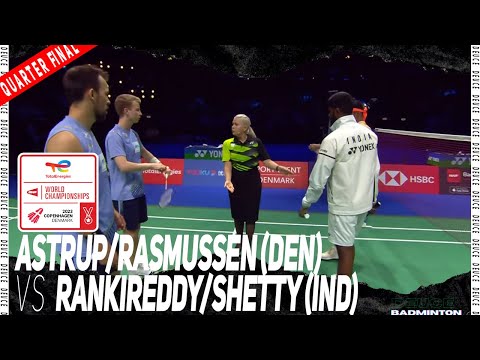 Astrup/Rasmussen (DEN) vs Rankireddy/Shetty (IND) Badminton World Championships 2023 | QF