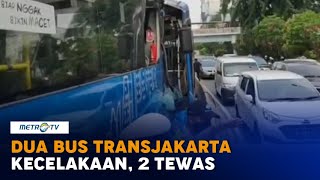 Dua Bus TransJakarta Kecelakaan, Diduga Sopir Mengantuk