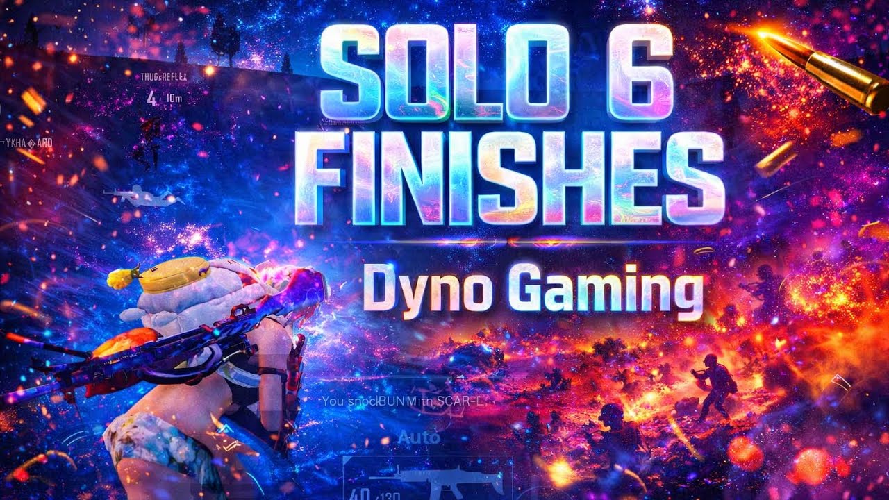 SOLO 6 FINISHES IN TOURNAMENT | DYNO GAMING | IPHONE 13 PRO 