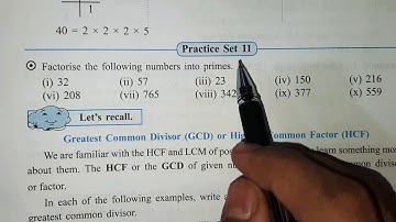 Practice set 11 | Hcf and lcm | class 7 |  maths chapter 3| prime factor